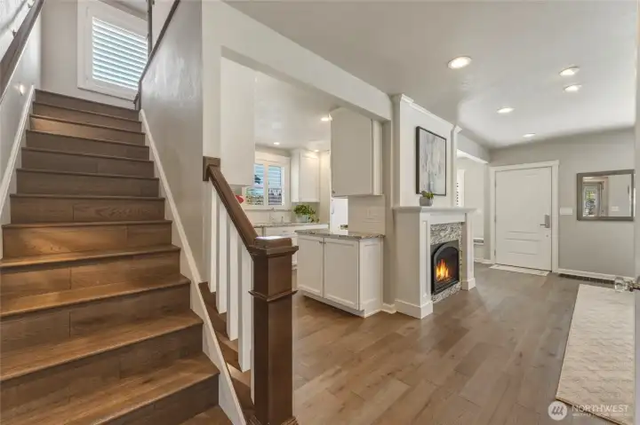 Upstairs to 2 bedrooms and 1 bath