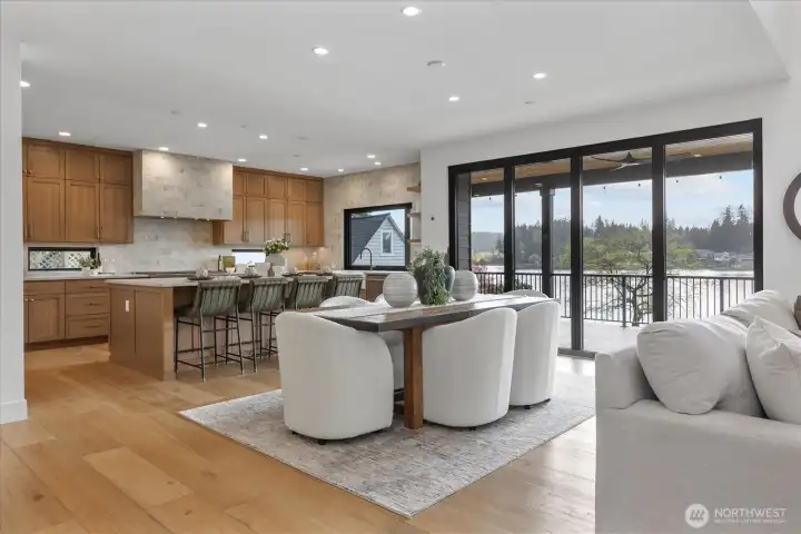 Dining room to deck.