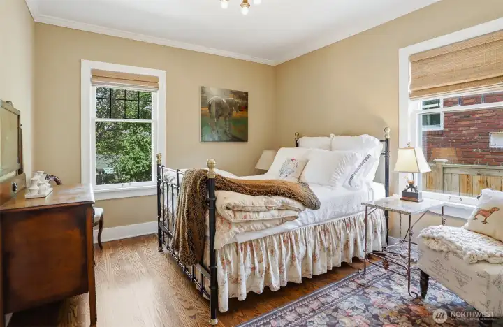 One of two bedrooms on the main floor.