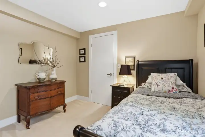 Bright and spacious lower level bedroom