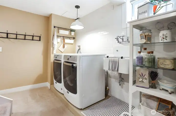 Downstairs laundry.
