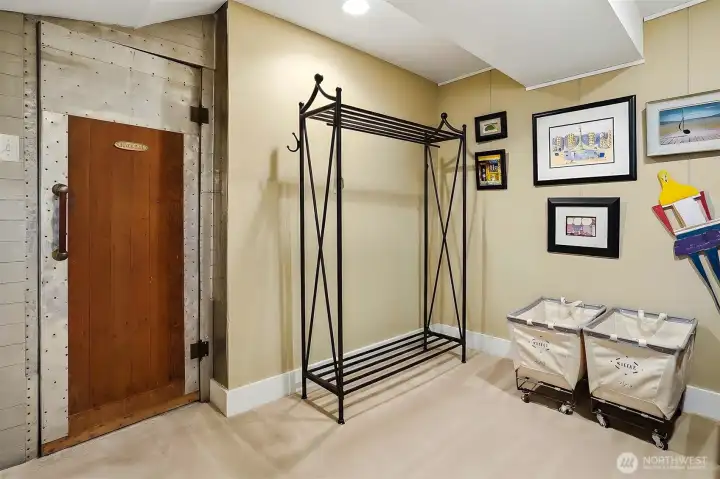 Extra room in the bedroom.