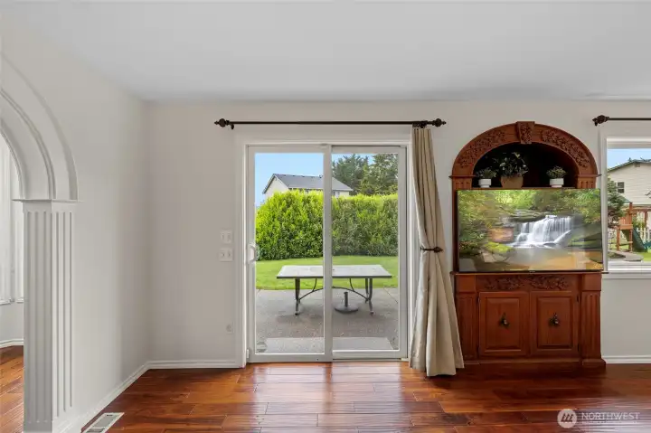 From living space to backyard From living space to backyard