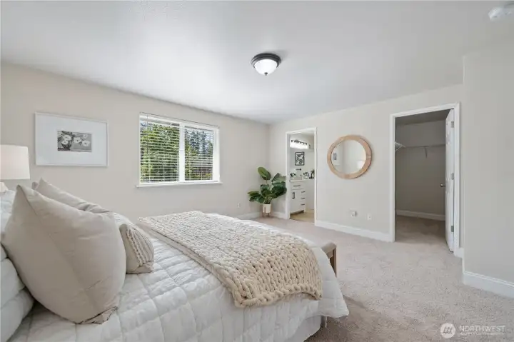 There's plenty of room for all of your furniture, plus an ensuite bath and walk-in closet.