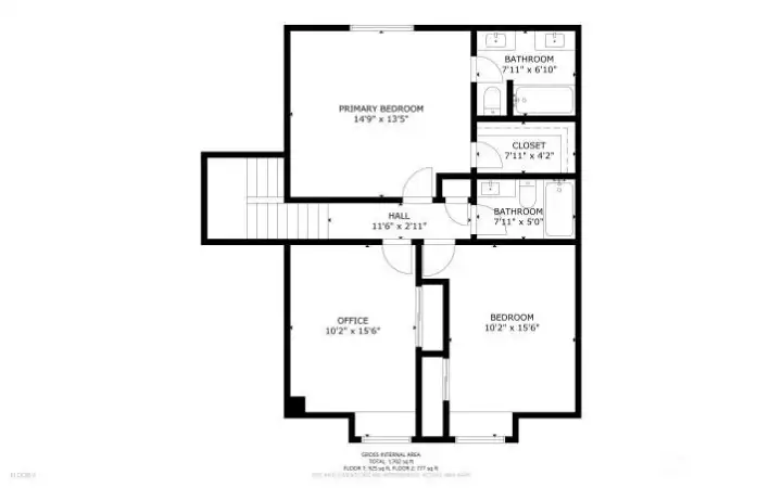 Floor Plan for the Upper Level
