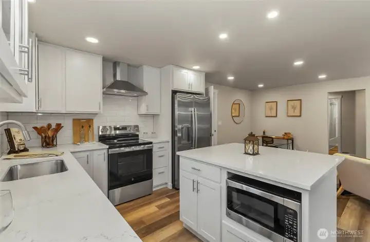 So much space~ Counters and island~ Chefs dream~