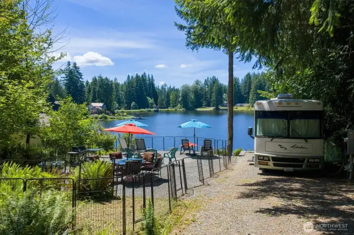 Plenty of room for an RV and to enjoy the lot. The views are amazing!