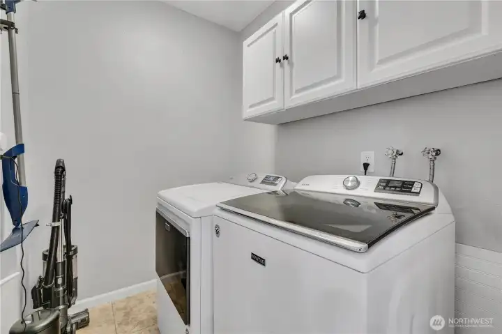 Laundry Room.  Washer and Dryer stay with home.