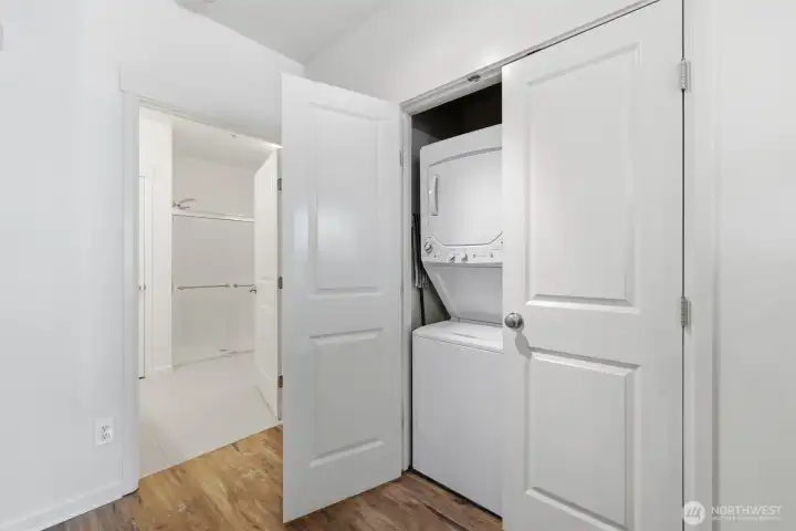 Stackable washer dryer in unit along with new tankless water heater