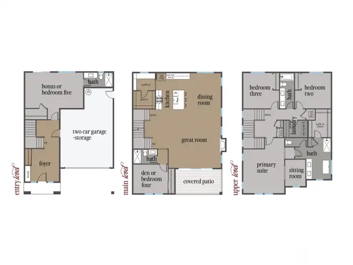 Digital Graphic of the Rosewood Manor Crystal Floorplan Digital Graphic of the Rosewood Manor Crystal Floorplan