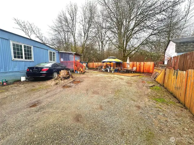 Backyard from gated entry