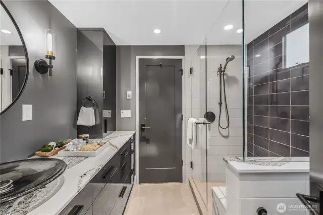 Bright and functional with plenty of high functioning storage space.