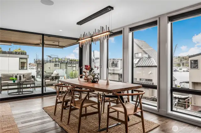Floor to ceiling windows offer the very best in reflective light and views at every angle.