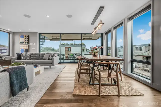 Electric shades, radiant floors, and all freshly painted.