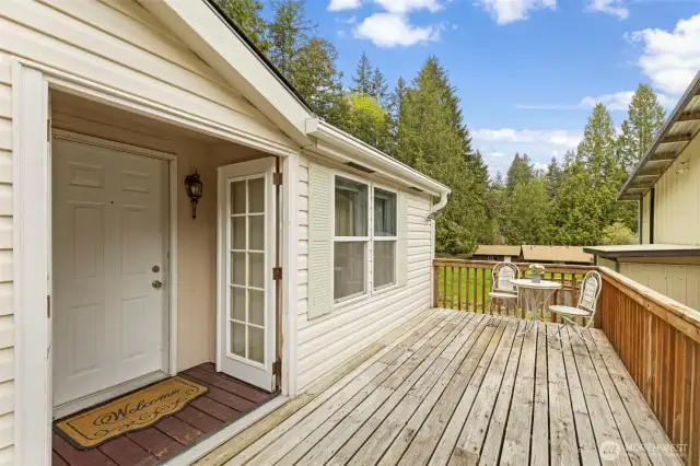 Covered front door entry