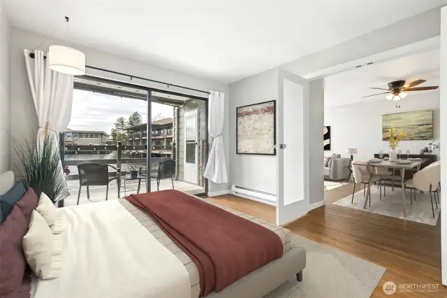 Virtually Staged. This room would also make a great office or guest room.