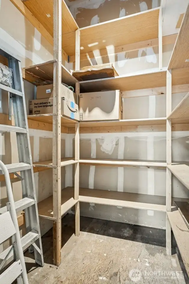 Storage unit is right off the front door to the left, with it's own key.
