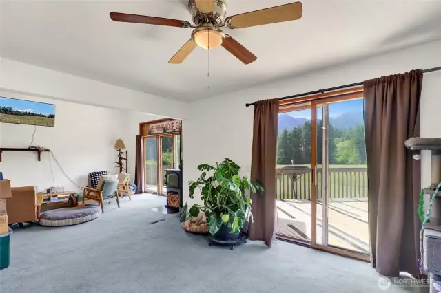 Main floor dining area and living room.