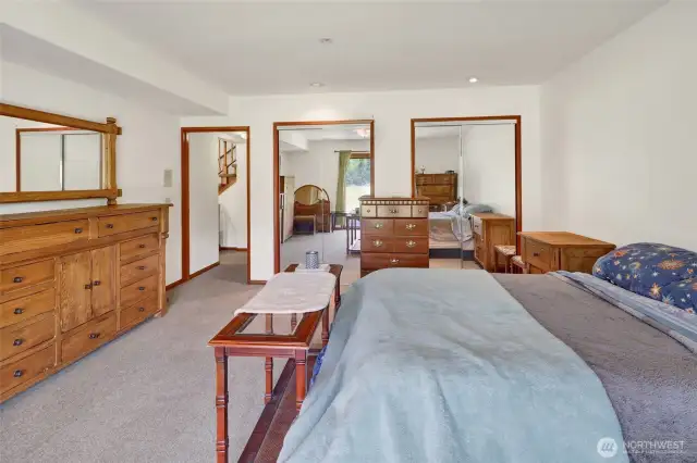 Lower level mother in law unit bedroom.