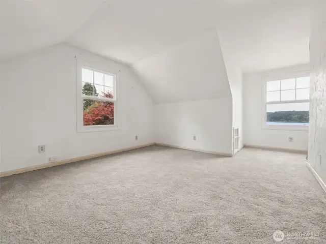 One of the upstairs bedrooms.