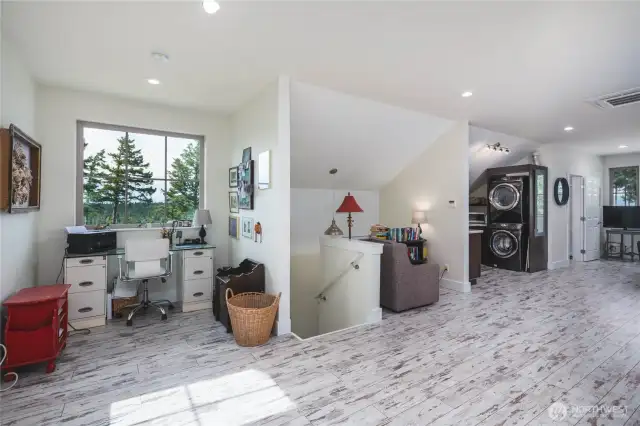 Second floor living area with office spaces