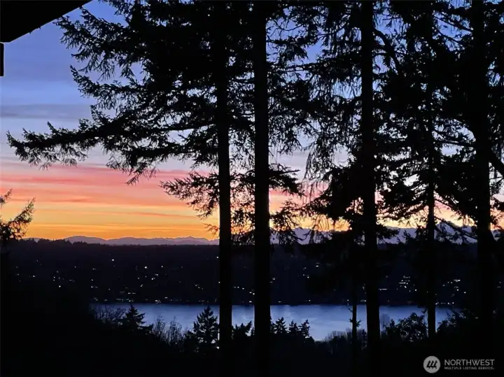 Gorgeous views of Lake Washington & the Olympic Mountains