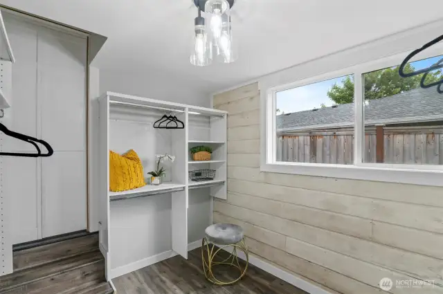 Huge closet off the primary bedroom.