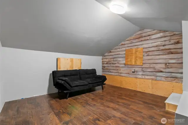 This space is up a ladder and can be used for storage.
