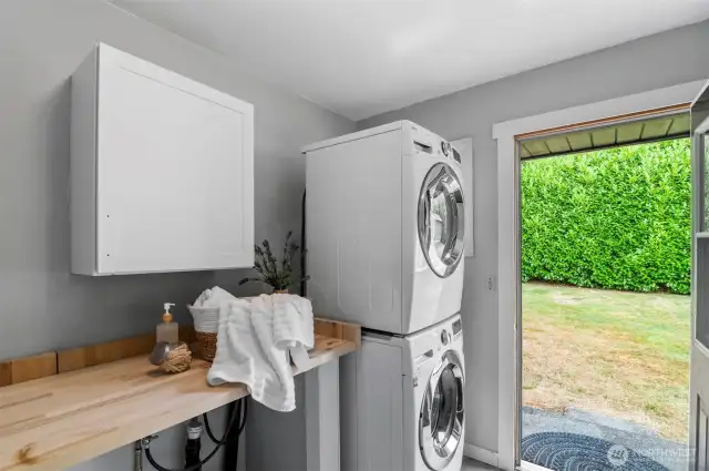 Dedicated laundry room.