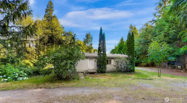 Sunshine floods the property