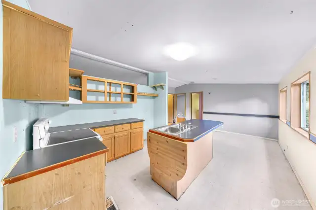 With pop-up counter for extra space