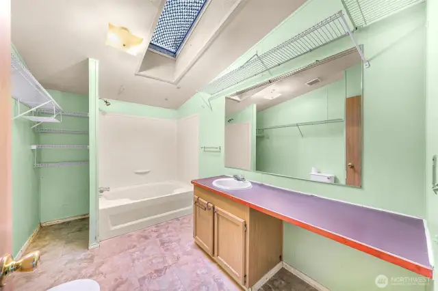 Master Bathroom with lots of storage