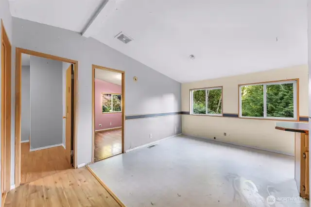 Dining room off of the kitchen