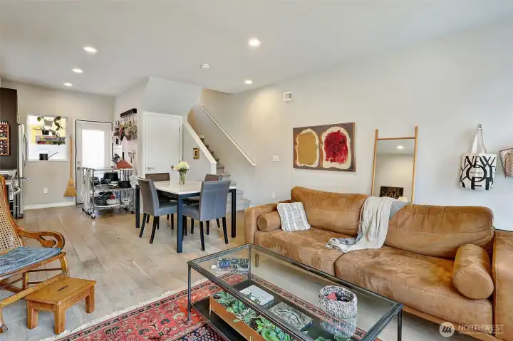 Storage on the main floor includes a generous pantry and an under-stair area as well.
