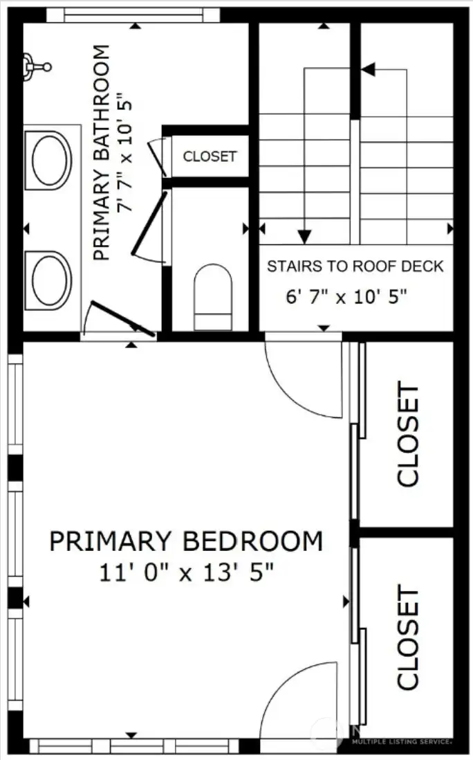 Third floor - dimensions are approximate