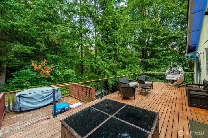 Large deck off of dinning room.