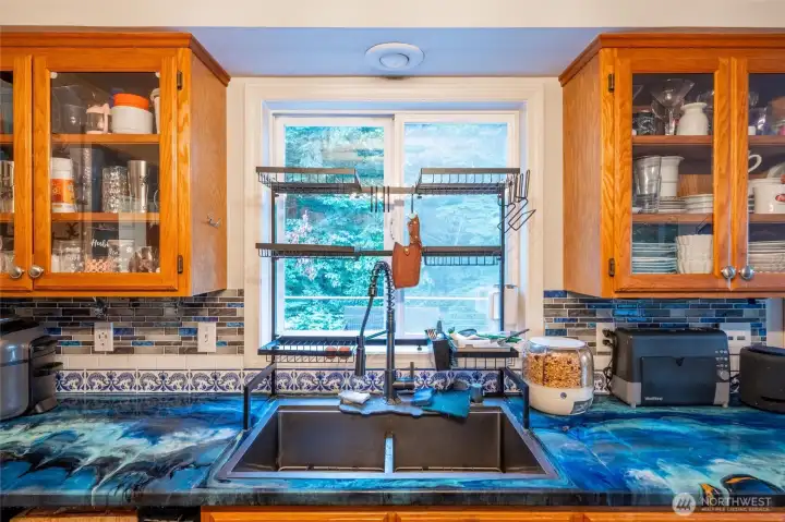 Custom kitchen counters.