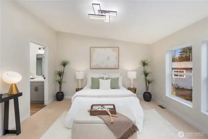 Primary Suite with 5 piece bath