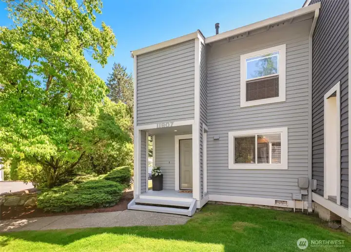 Sun filled lot and end unit.