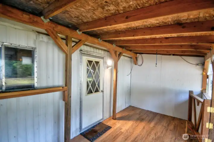 Covered porch entry