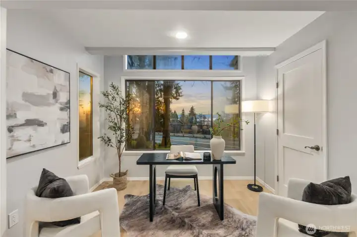 Savor the views of Lake Washington and the mountains over your morning cup of coffee and come back for the incredible sunsets every evening