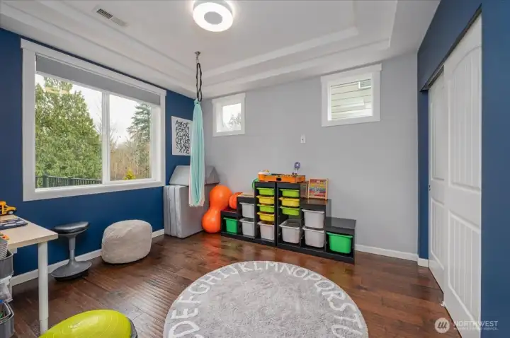 Full bedroom off the kitchen