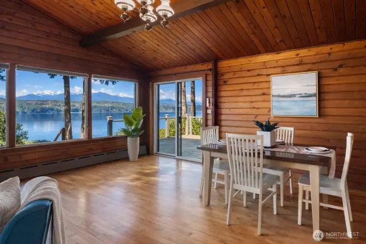 This is one of four sliding glass doors opening to the expansive composite deck... such a great setup for easy indoor-outdoor living and constant access to the outdoors.
