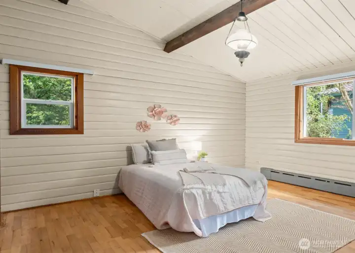 Set at the back of the home, this third bedroom feels like a peaceful little retreat... ideal for guests, a home office, or whatever extra space life calls for.