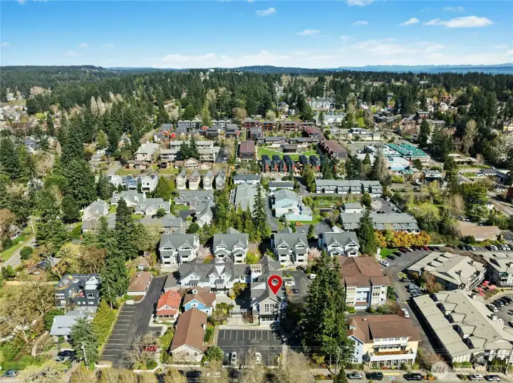 Looking North toward the schools.