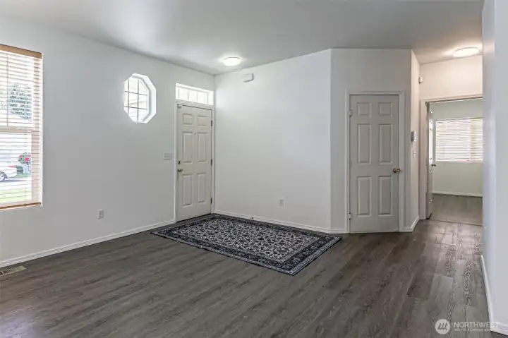 Entry that opens up to the living room.