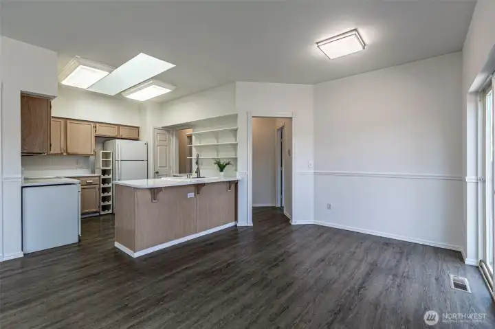 Eating space off the kitchen.