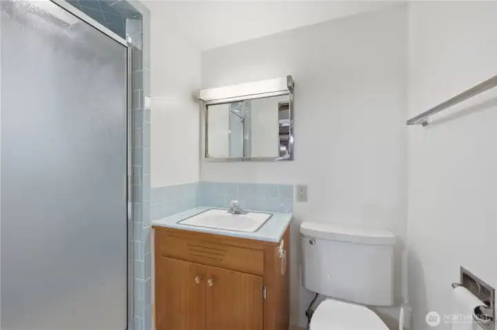 Three quarter bathroom.
