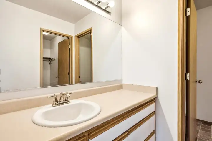 Primary bath area, main floor. Primary bath area, main floor.