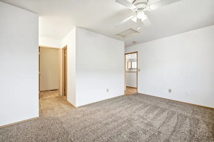 Primary bedroom, main floor. Primary bedroom, main floor.